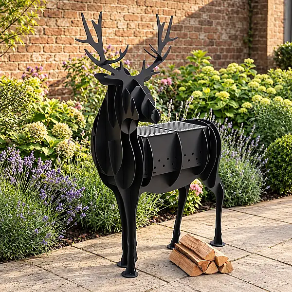 Sese Geyik Figürlü Mangal Barbekü 145x55x125cm - 1