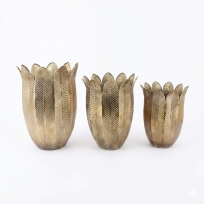 Sese Gold Metal Saksı Büyük Boy (PNL-MG05 L) - Sese (1)