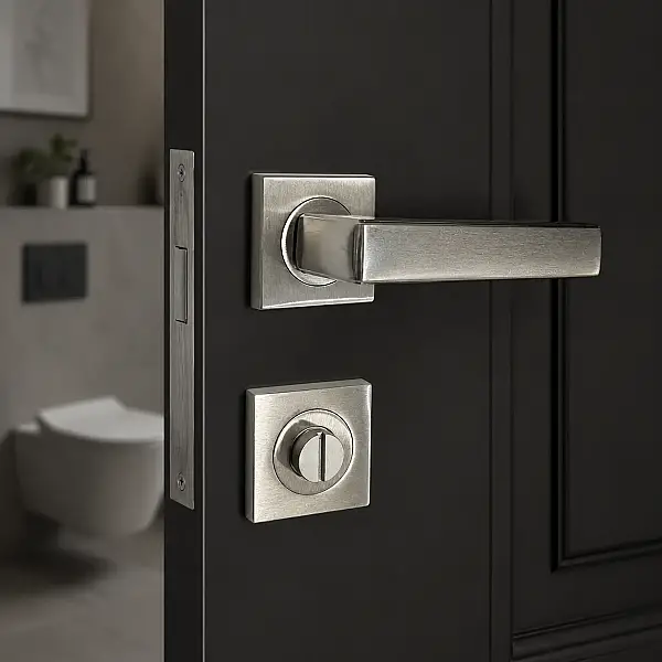 Sese Jale Modeli Rozetli Wc Kapı Kolu Inox Renk (200-213R-02-53) - 1