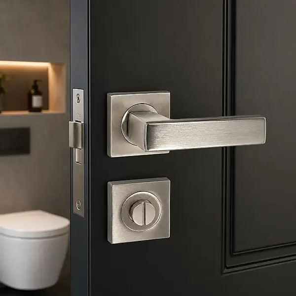 Sese Jale Modeli Rozetli Wc Kapı Kolu Inox Renk (200-213R-02-53) - 3