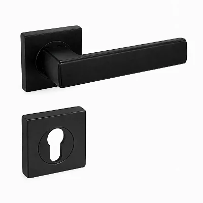 Sese Jale Modeli Yale Rozetli Dış Kapı Kolu Siyah Renk (200-213R-03-02) - Sese (1)