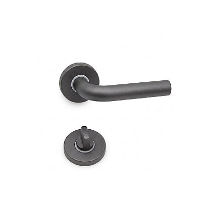 Sese Seda Modeli Yuvarlak Rozetli Wc Kapı Kolu Antrasit (200-236R-02-54) - Sese (1)