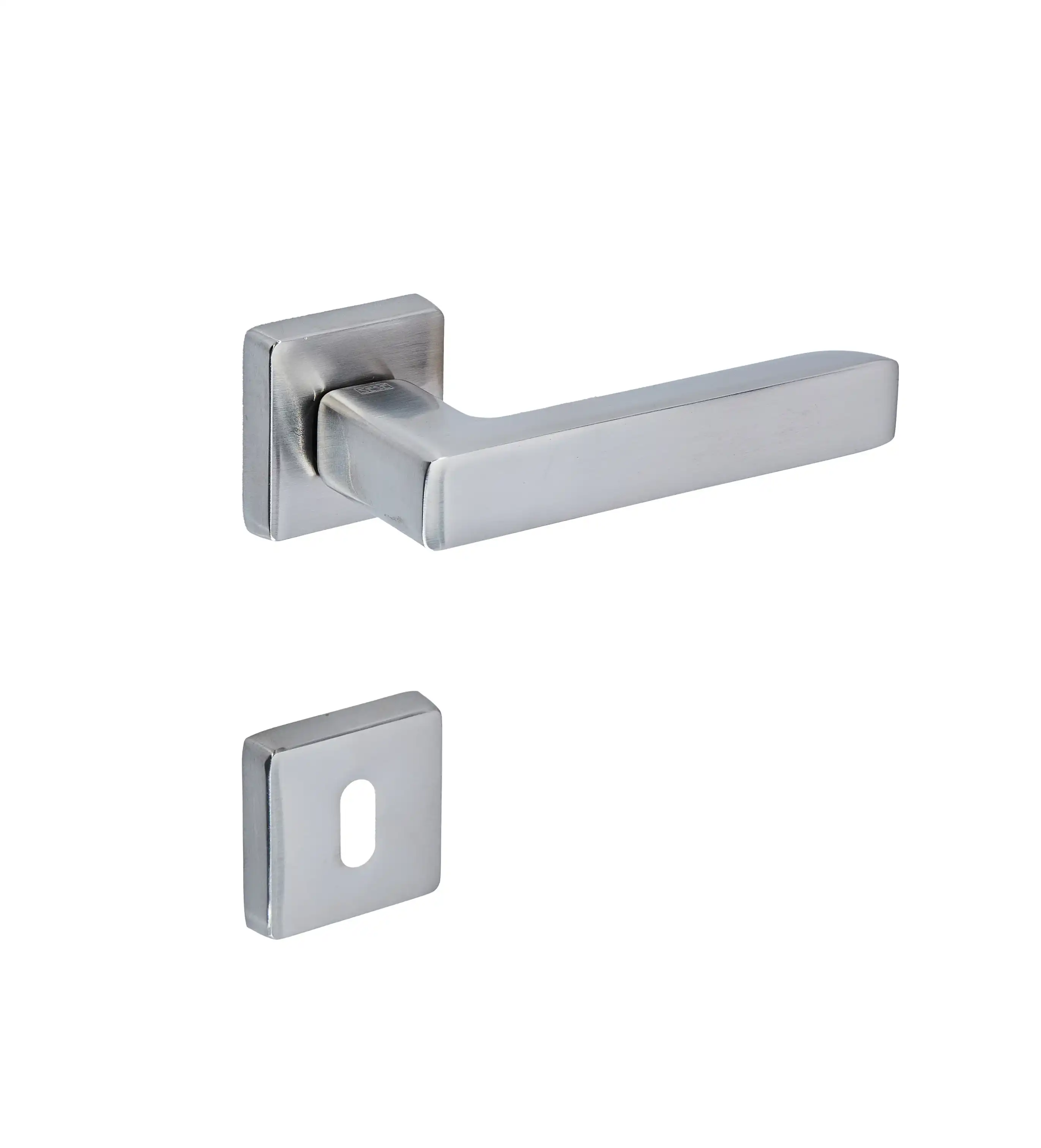Sese Mira Modeli Kare Rozetli Oda Kapı Kolu Inox (200-207R-01-53) - 2