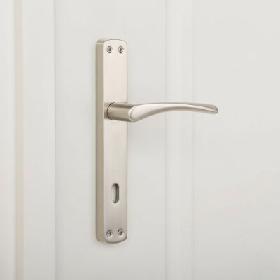 Sese Aynalı Oda Kapı Kolu Nikel Saten (200-28-01-21/53) - Sese