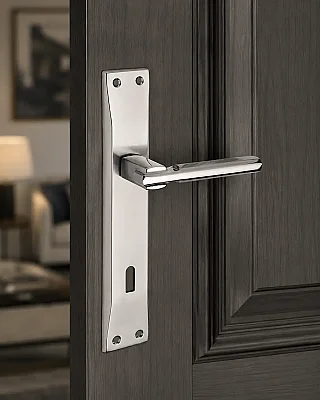 Sese Aynalı Oda Ekonomik Kapı Kolu Nikel/Inox (200-73-01-21/53) - 1