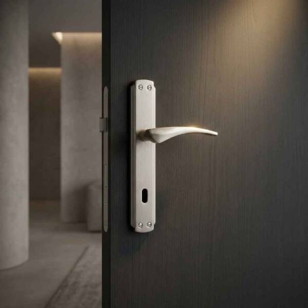 Sese Aynalı Oda Kapı Kolu Nikel Saten (200-32-01-21/53) - 1