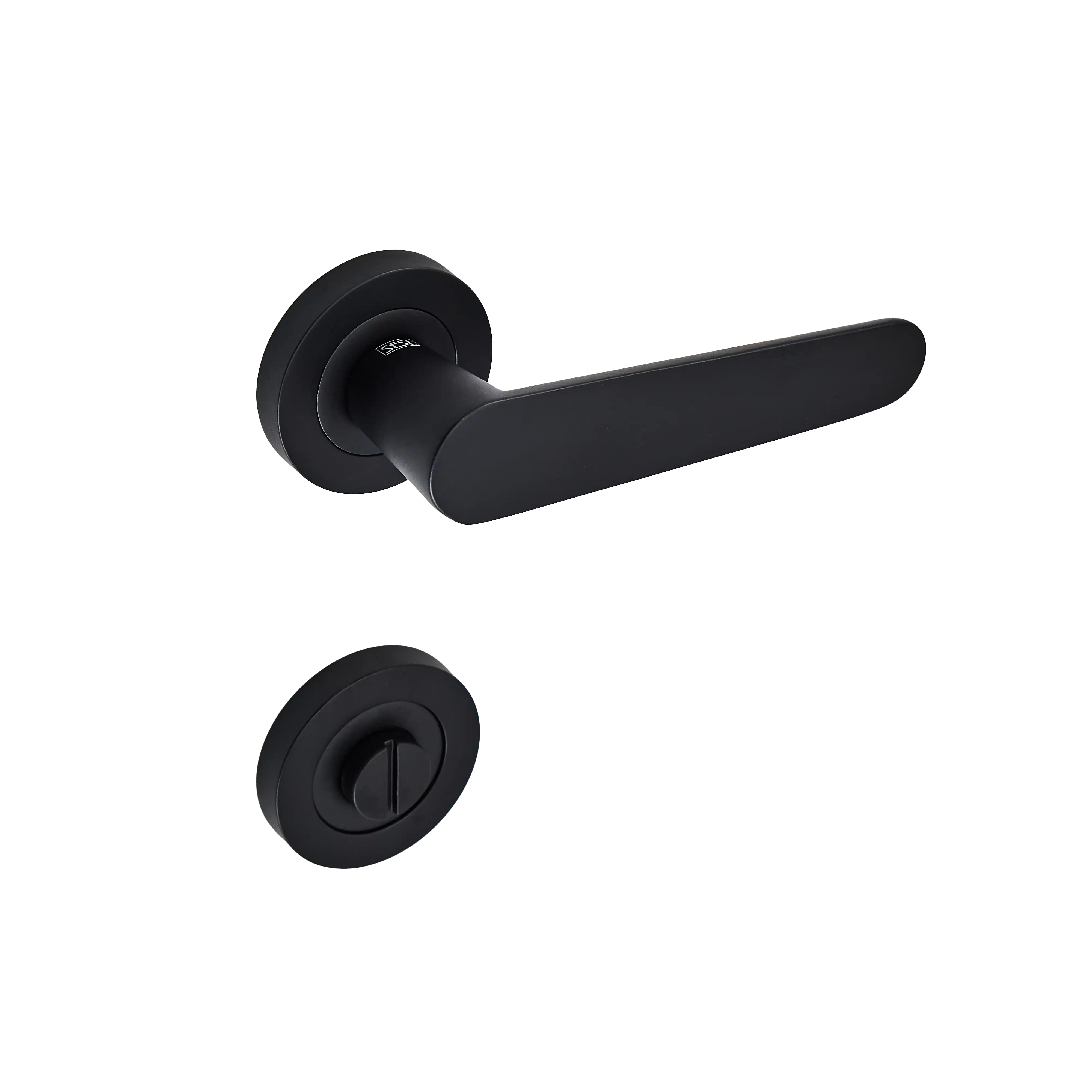 Sese Ada Modeli Rozetli Wc Kapı Kolu Siyah (200-204R-02-02) - 4