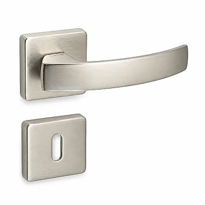 Sese Arya Modeli Kare Rozetli Oda Kapı Kolu Inox (200-202R-01-53) - Sese (1)