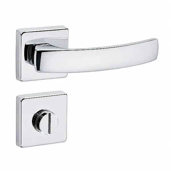 Sese Arya Modeli Kare Rozetli Wc Kapı Kolu Krom (200-202R-02-18) - 2