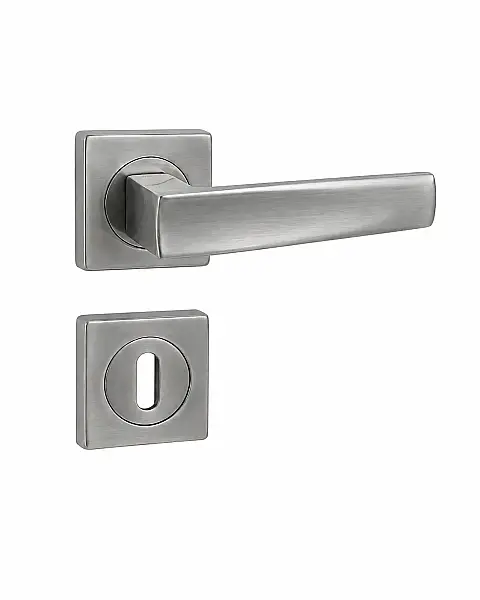Sese Duru Modeli Rozetli Oda Kapı Kolu Inox Renk (200-203R-01-53) - 2