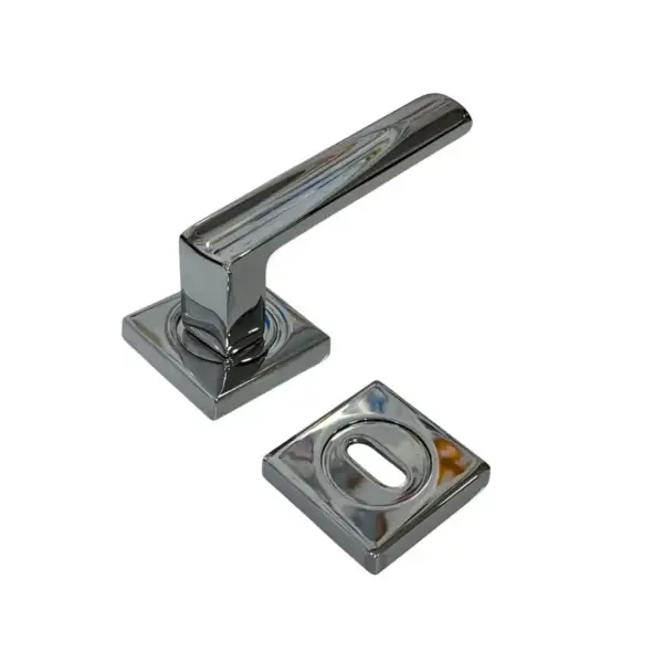 Sese Duru Modeli Rozetli Oda Kapı Kolu Krom (200-203R-01-18) - 1