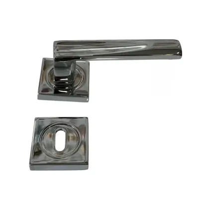 Sese Duru Modeli Rozetli Oda Kapı Kolu Krom (200-203R-01-18) - 2