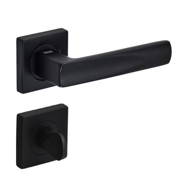 Sese Duru Modeli Rozetli Wc Kapı Kolu Siyah Renk (200-203R-02-02) - 3