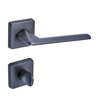 Sese Eliz Modeli Rozetli Wc Kapı Kolu Antrasit Renk (200-201R-02-54) - 1