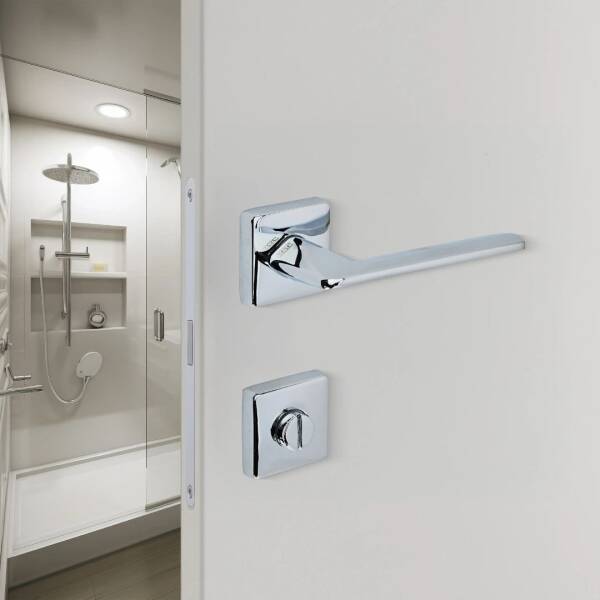 Sese Eliz Modeli Rozetli Wc Kapı Kolu Krom (200-201R-02-18) - 1