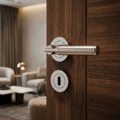 Sese Feyza Modeli Kapı Kolu Nikel Saten (200-95R-21/53) - Sese