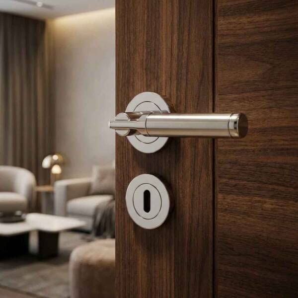 Sese Feyza Modeli Kapı Kolu Nikel Saten (200-95R-21/53) - 1