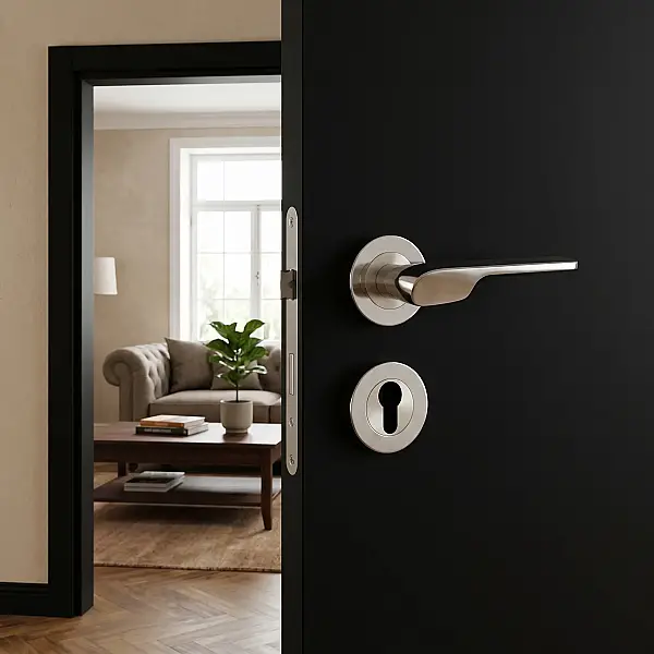Sese Veroni Rozetli Kapı Kolu Nikel/Inox (200-94R-21/53) - 3