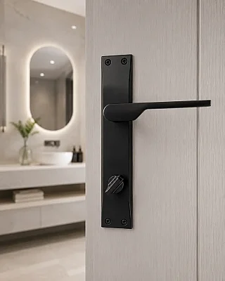 Sese Veroni Modeli Aynalı Wc Kapı Kolu Siyah (200-94-02-02) - 1