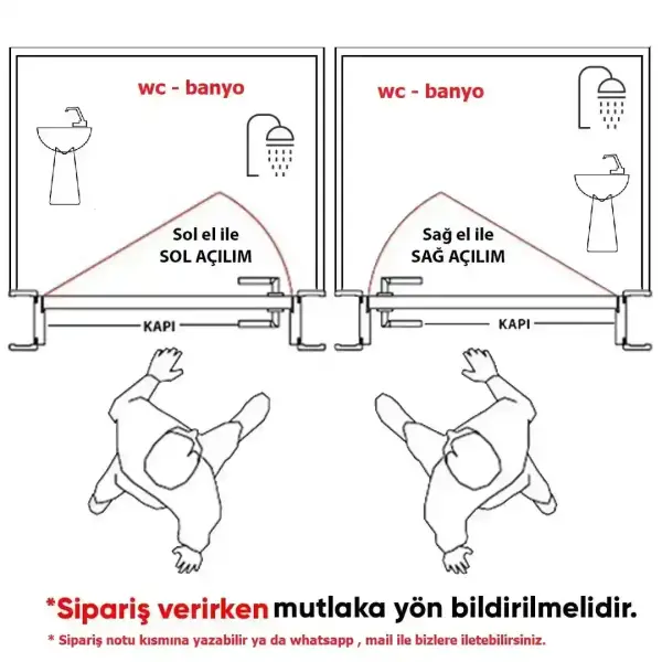 Siba Wc Banyo Kapı Kolu Krom/Inox (200-86-02-18/53) - 5