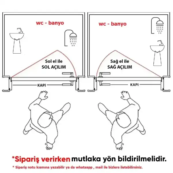 Sese Aynalı Wc Banyo Kapı Kolu Nikel Inox (200-32-02-21/53) - 2