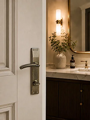 Sese Aynalı Wc Banyo Kapı Kolu Nikel/Inox (200-74-02-21/53) - 1