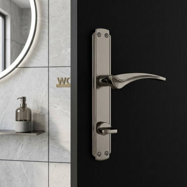 Sese Aynalı Wc Banyo Kapı Kolu Nikel Inox (200-32-02-21/53) - 1