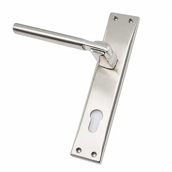 Sese Aynalı Yale Ekonomik Kapı Kolu Nikel/Inox (200-73-03-21/53) - 3