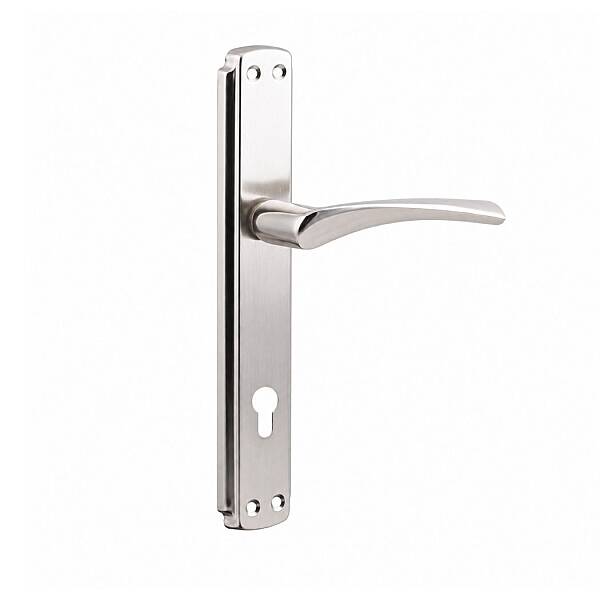 Sese Aynalı Yale Kapı Kolu Nikel Saten (200-28-03-21/53) - 2
