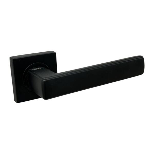 Sese Jale Modeli Rozetli Oda Kapı Kolu Siyah Renk (200-213R-01-02) - 1