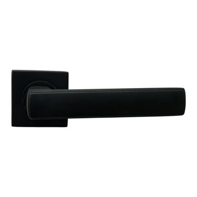 Sese Jale Modeli Rozetli Oda Kapı Kolu Siyah Renk (200-213R-01-02) - 2