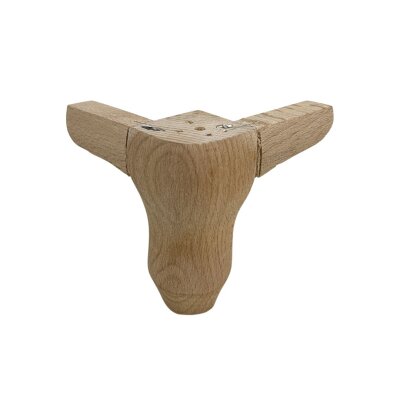 Sese Ahşap Kulaklı Masa Ayağı Ham Ayak 8x8x10cm (401-23-10-01) - 2