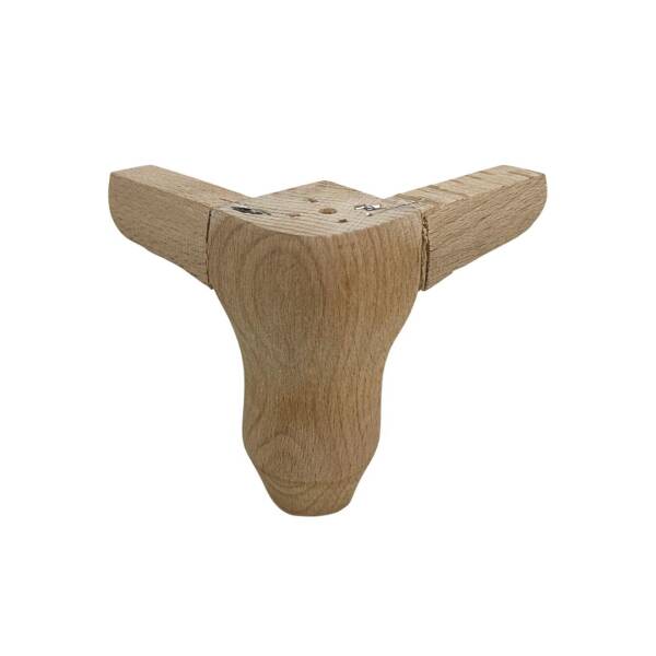 Sese Ahşap Kulaklı Masa Ayağı Ham Ayak 8x8x10cm (401-23-10-01) - 2