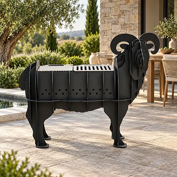 Sese Koç Figürlü Mangal Barbekü 76x50x100cm - 1