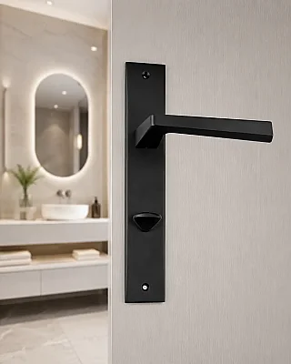 Sese Esra Modeli ZK47 Aynalı Siyah Wc Kapı Kolu (200-226-02-02) - 1