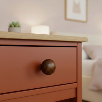 Sese Küçük A Serisi Ham Düğme Kulp Koyu Renk (A-108) - Tomurcuk Porselen