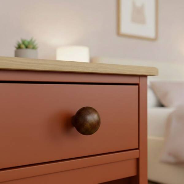 Sese Küçük A Serisi Ham Düğme Kulp Koyu Renk (A-108) - 1