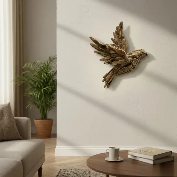 Sese Kuşlu Duvar Süsü Polyester (PNL-A24109) - 1