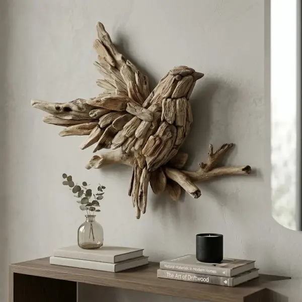 Sese Kuşlu Duvar Süsü Polyester (PNL-A24110) - 1