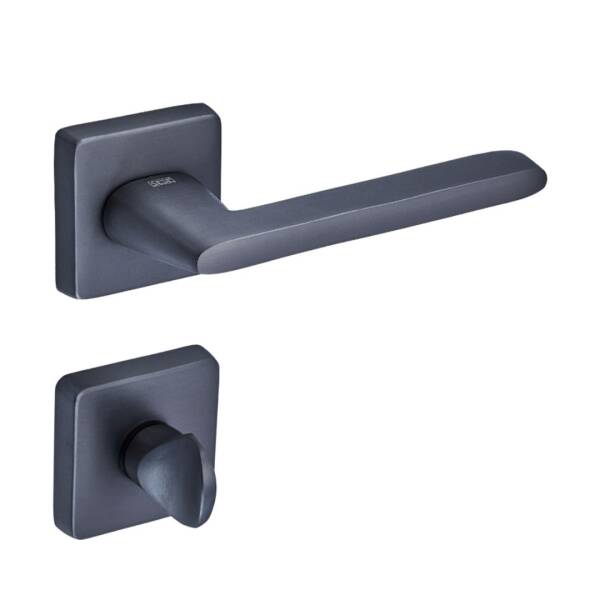 Sese Lina Modeli Rozetli Wc Kapı Kolu Antrasit Renk (200-219R-02-54) - 1