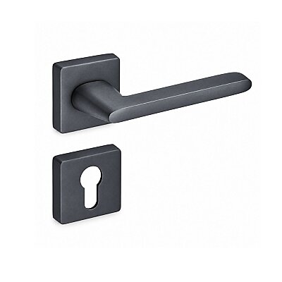 Sese Lina Modeli Yale Rozetli Dış Kapı Kolu Antrasit Renk (200-219R-03-54) - Sese (1)