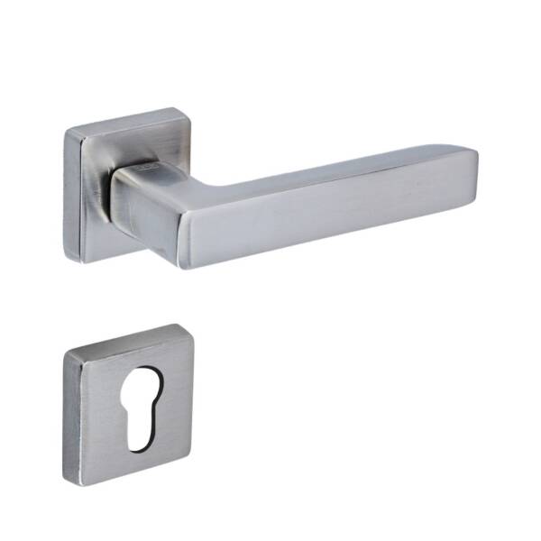 Sese Mira Modeli Kare Rozetli Yale Kapı Kolu Inox Renk (200-207R-03-53) - 2