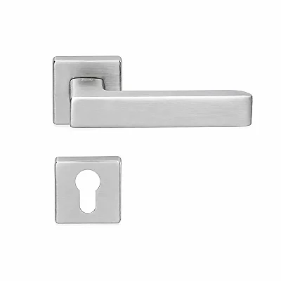 Sese Mira Modeli Kare Rozetli Yale Kapı Kolu Inox Renk (200-207R-03-53) - 3