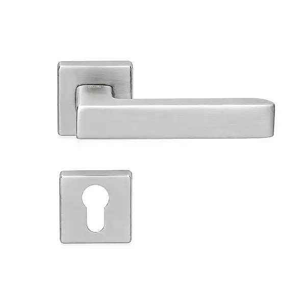 Sese Mira Modeli Kare Rozetli Yale Kapı Kolu Inox Renk (200-207R-03-53) - 3