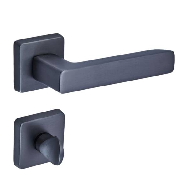 Sese Mira Modeli Rozetli Wc Kapı Kolu Antrasit Renk (200-207R-02-54) - 1