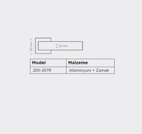 Sese Mira Modeli Rozetli Wc Kapı Kolu Antrasit Renk (200-207R-02-54) - 7