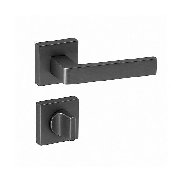 Sese Mira Modeli Rozetli Wc Kapı Kolu Antrasit Renk (200-207R-02-54) - 2
