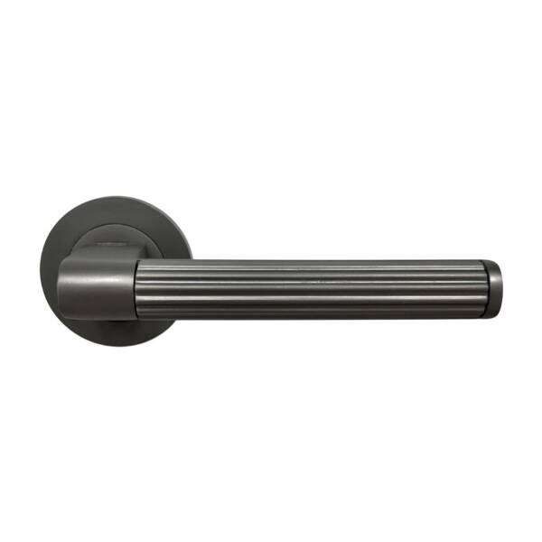 Sese Nazar Modeli Yuvarlak Rozetli Wc Kapı Kolu Antrasit Renk (200-233R-02-54) - 2