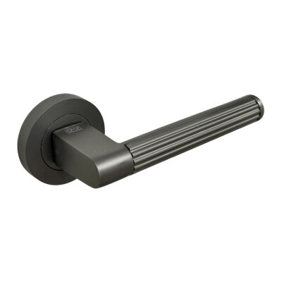 Sese Nazar Modeli Yuvarlak Rozetli Wc Kapı Kolu Antrasit Renk (200-233R-02-54) - 1