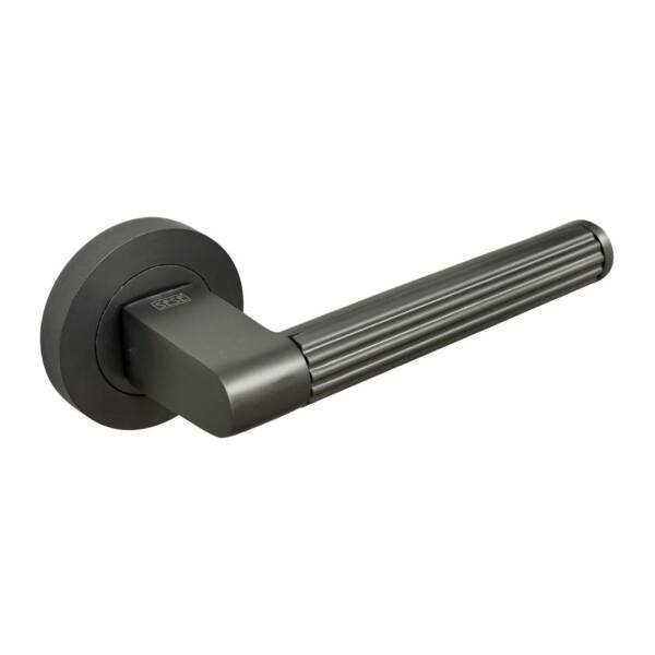 Sese Nazar Modeli Yuvarlak Rozetli Wc Kapı Kolu Antrasit Renk (200-233R-02-54) - 1